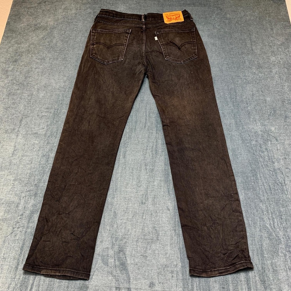 Levi's 514 Jeans Mens 30x30 Black Denim Everyday Wear Dark Wash Straight Fit